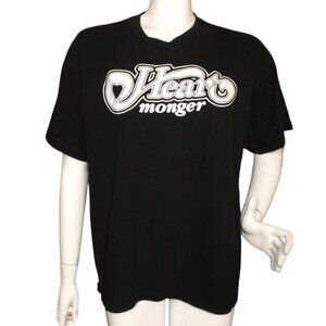 HEART Tshirt, XL, Black Crew neck, Monger/Fan club, Short sleeves, Cotton